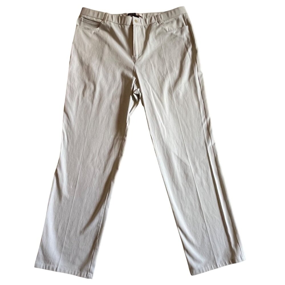 Focus Lifestyle Womens Classic Fit Cream Pants Size 14